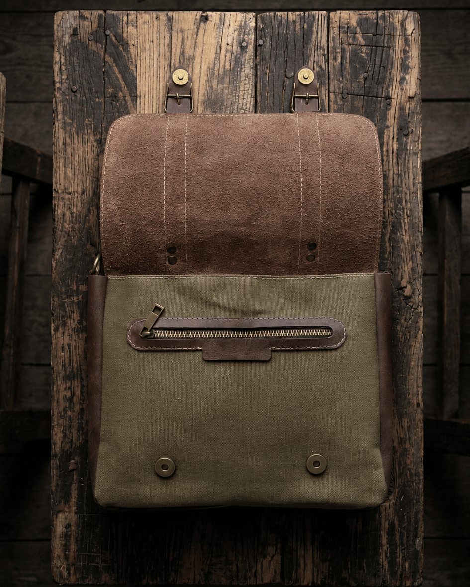 Barlas - Kanvas Deri Çanta